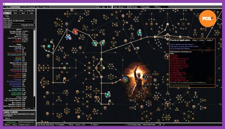 Path of Exile 2 skill tree and socketing interface breakdown