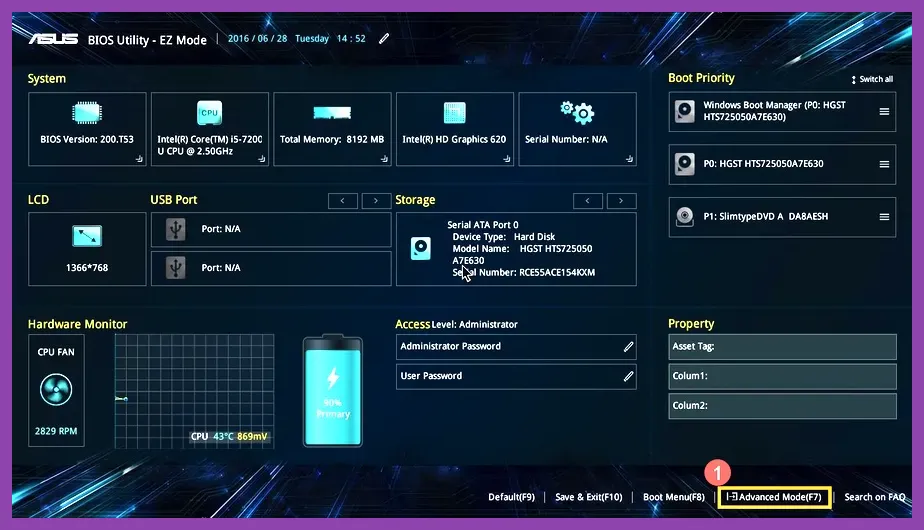 ASUS ROG Ally BIOS update screen showing version numbers