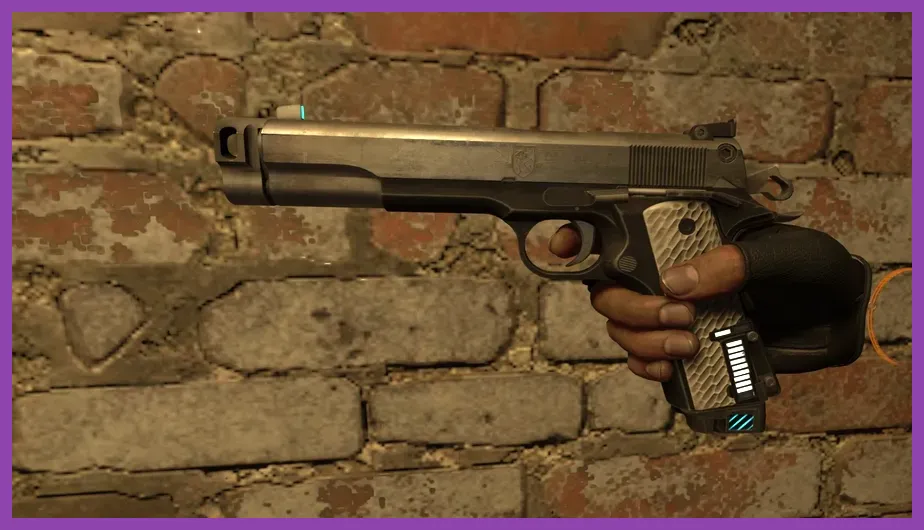 Half-Life Alyx weapon upgrade station showing resin-powered pistol upgrades