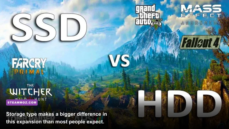 SSD versus HDD loading time comparison for PC gaming
