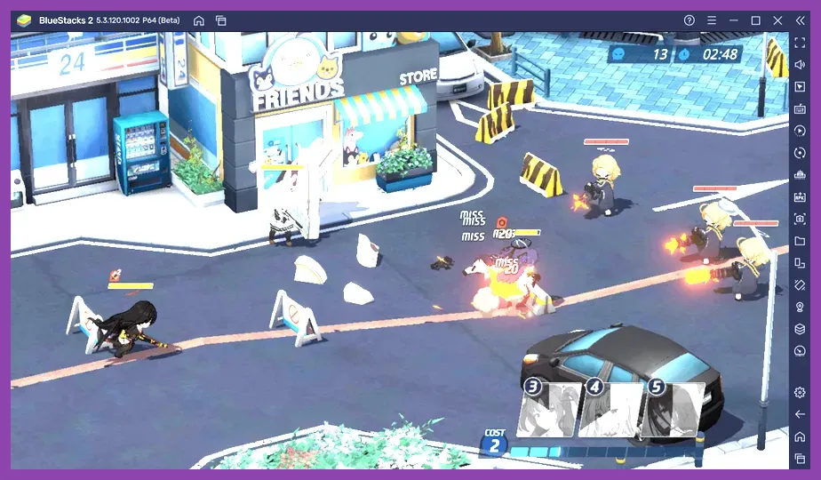 Blue Archive event stages and tactical combat UI