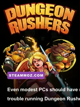 Dungeon Rushers party facing a boss during tactical combat