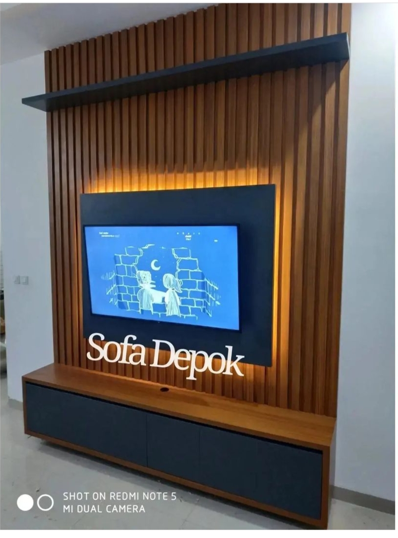 Backdrop & Partisi custom hasil pengerjaan Sofa Depok by Yenia