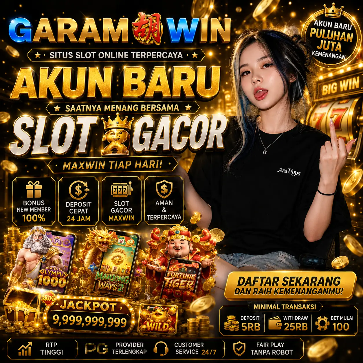 GARAMWIN Saksikan Kemenangan Maxwin Akun Baru Memainkan Slot Gacor Se-Indonesia by Hey siriusly