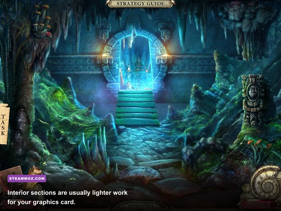 Drizzlepath Genie cave temple interior gameplay screenshot