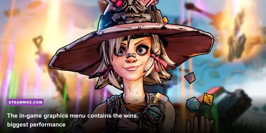Borderlands 2 PC graphics settings menu for Tiny Tina's Assault on Dragon Keep