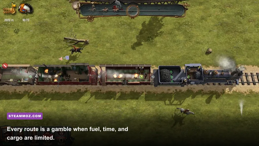 Bounty Train world map showing railway routes and stations