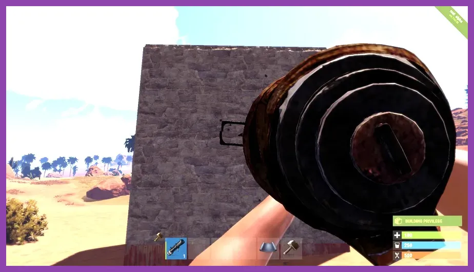 Rust rocket launcher and rockets beside a Tier 3 workbench