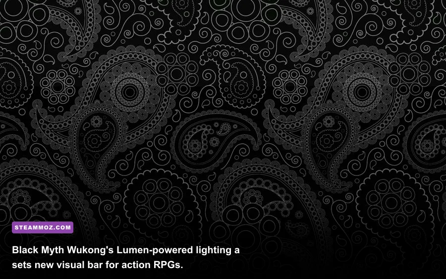 Black Myth Wukong environment lit with Unreal Engine 5 Lumen lighting