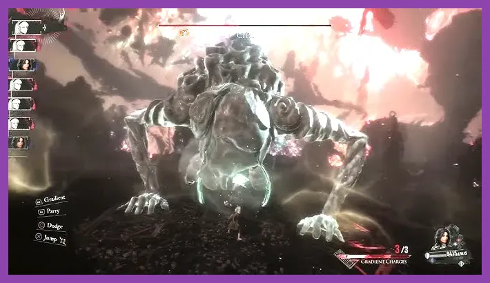Secret boss charging its Pulse Wave attack with blue aura