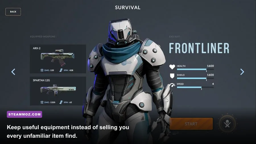 Beautiful Desolation inventory screen with weapons and equipment