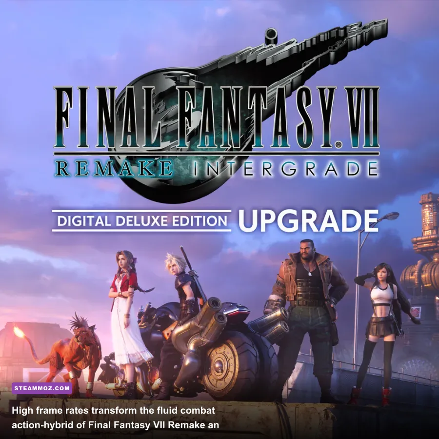 Cloud Strife executing an ATB combat ability in Final Fantasy VII Remake on PC at 120 FPS