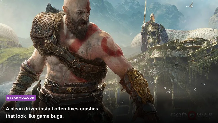PC performance troubleshooting setup for God of War with Nvidia graphics hardware