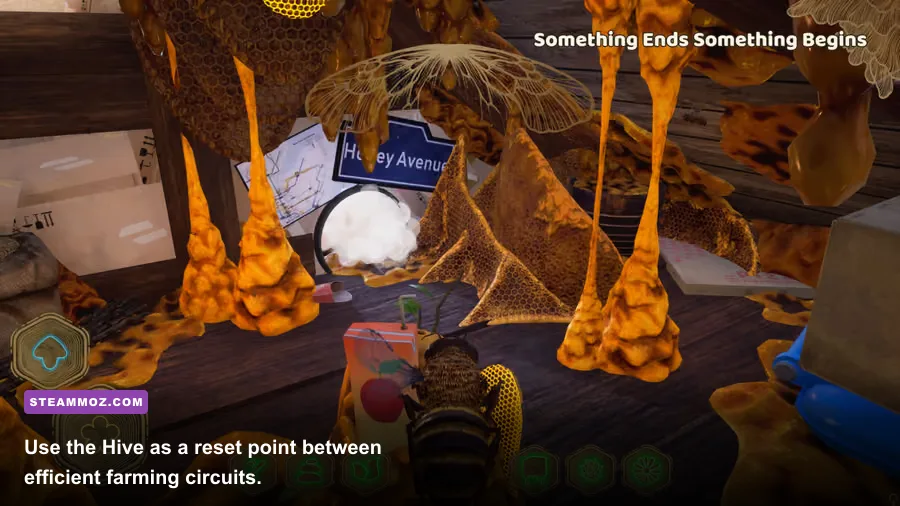 Bee Simulator The Hive honeycomb interior and bee progression