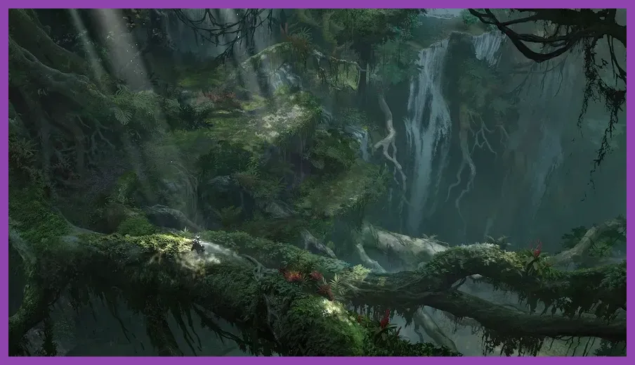 Nahantu jungle zone landscape in Diablo 4