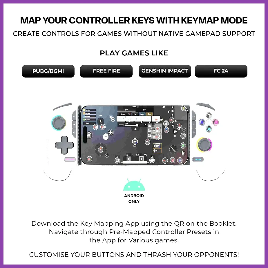 Mapping mobile game controls to a Bluetooth gamepad
