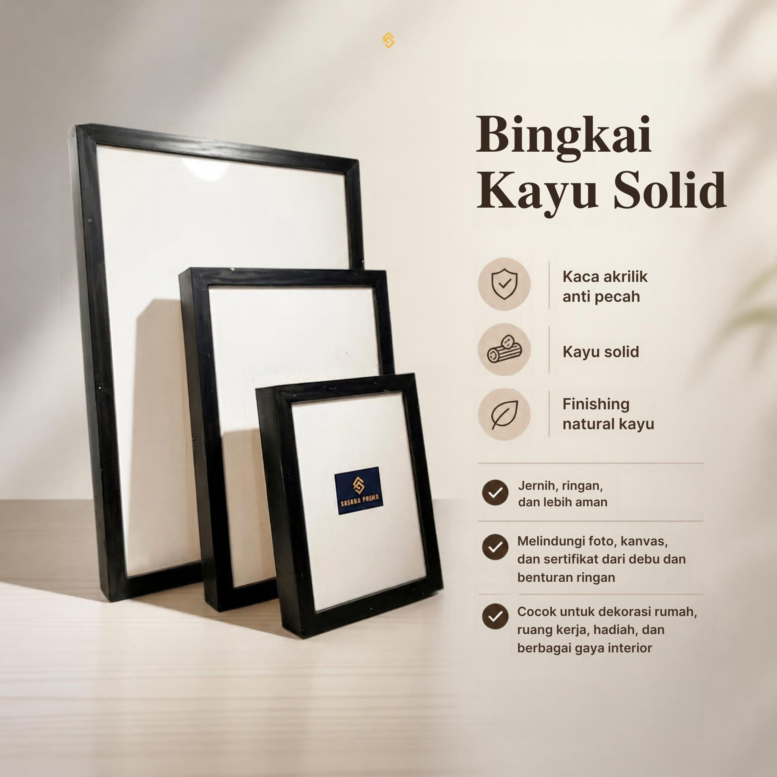Framebox Kayu (FBK) Natural Gelap