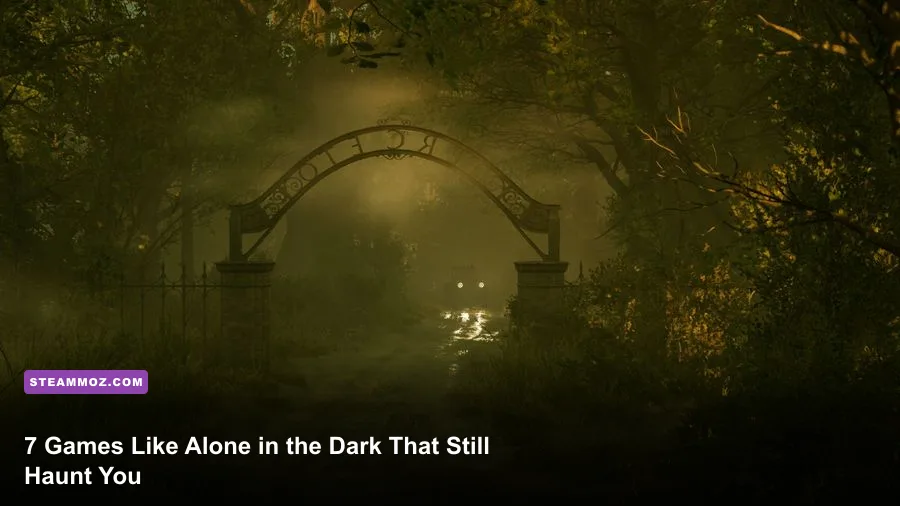 Alone in the Dark 2024 screenshot of the haunted Derceto mansion hallway