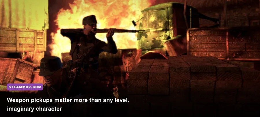 M1 Garand and Thompson weapons shown during Brothers in Arms Hell's Highway gameplay