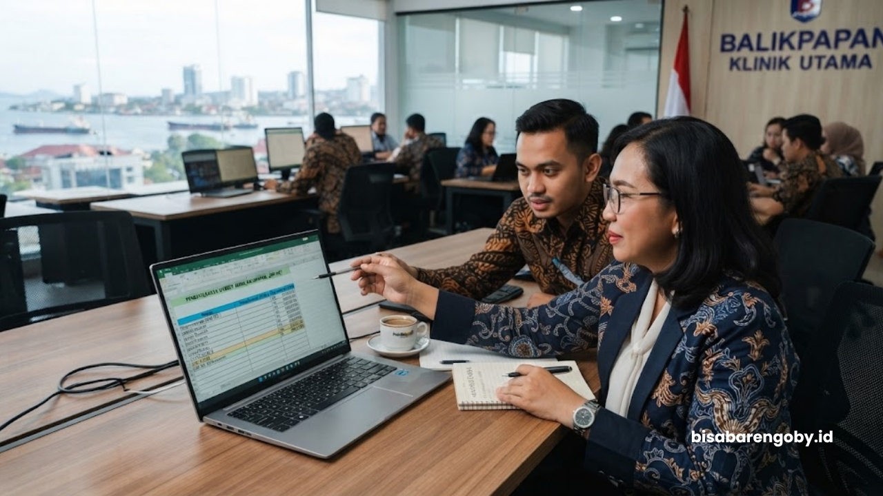Direktur operasional memproyeksikan anggaran saat menghitung biaya website klinik untuk perusahaan di Balikpapan berbasis ASP.NET