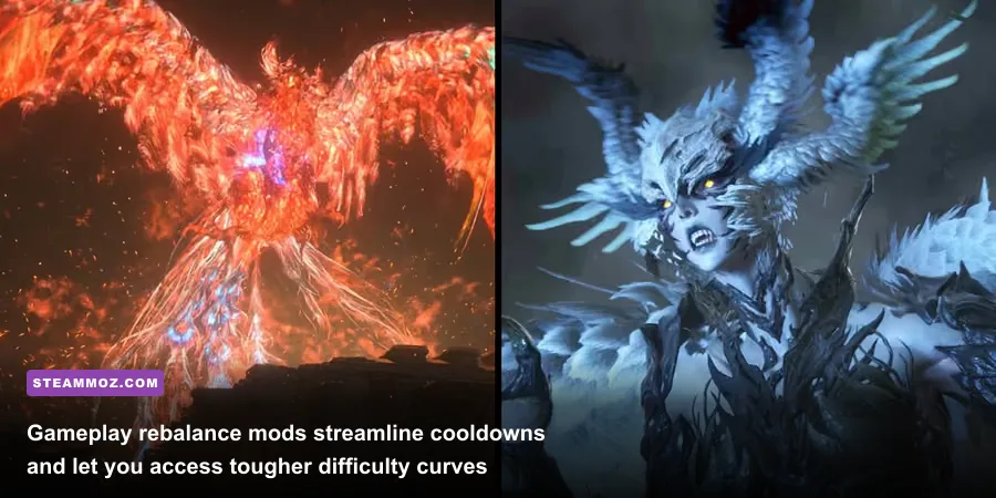 Clive executing rapid aerial Eikon combos against staggered enemies