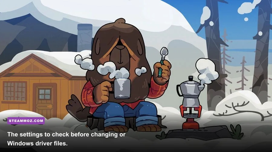 Bear and Breakfast graphics settings menu for PC performance