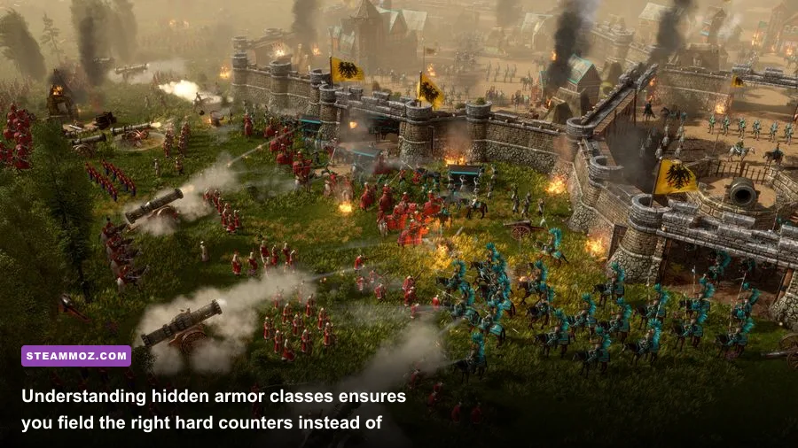 Pikemen fighting against heavy cavalry in Age of Empires 2 Definitive Edition