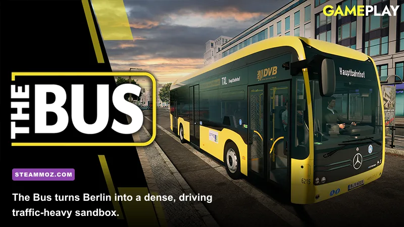 The Bus driving a double-decker bus through Berlin