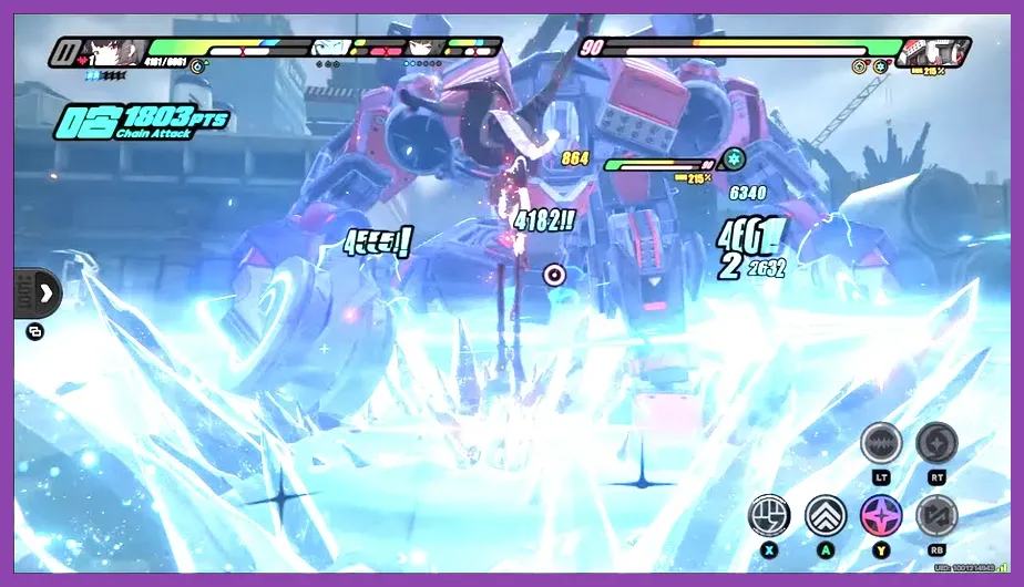 Agent squad fighting Nineveh boss in Hollow Zero mode inside Zenless Zone Zero