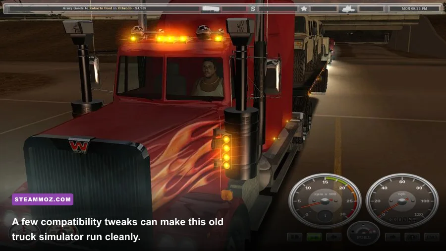PC graphics settings menu for 18 Wheels of Steel American Long Haul