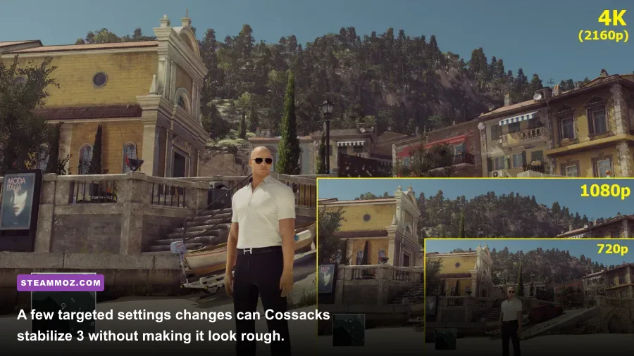 Cossacks 3 graphics settings menu showing performance options on PC