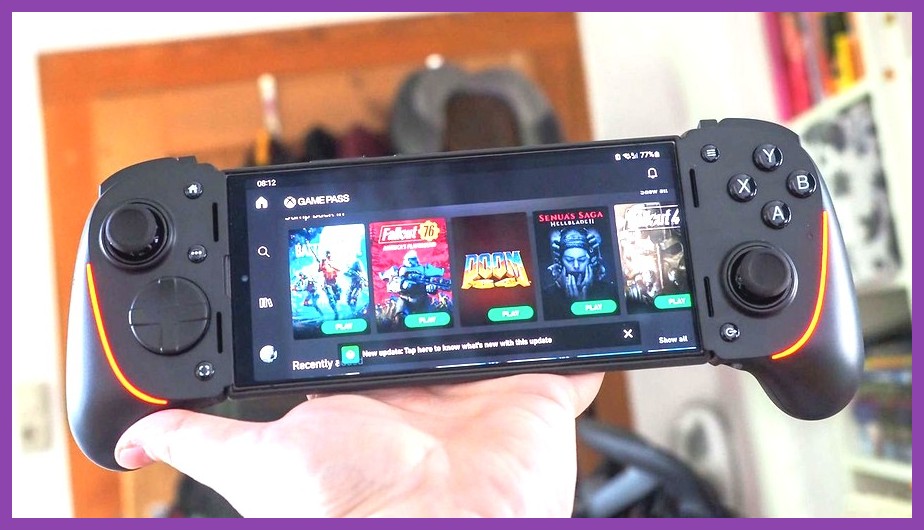Strategy game on mobile using Razer Kishi