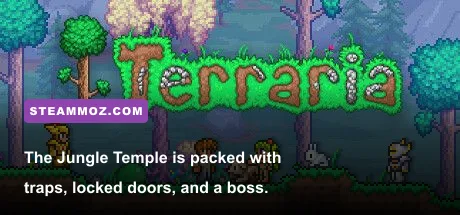 Terraria Lihzahrd Temple interior with traps and Golem altar