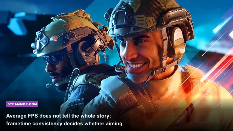 Battlefield 2042 PC benchmark with FPS and frametime monitoring overlay