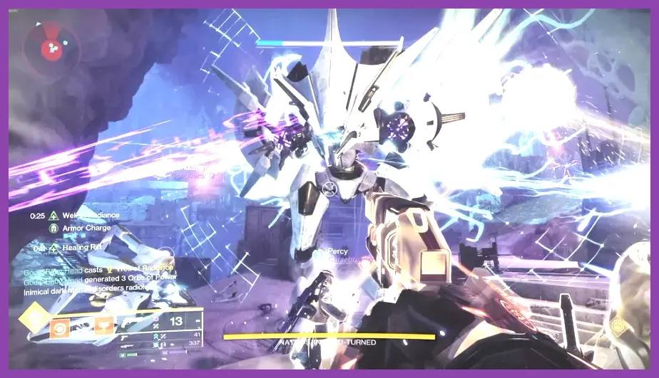 Destiny 2 fireteam battling a raid boss encounter