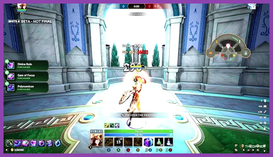 Smite hunter dealing ranged damage in duo lane