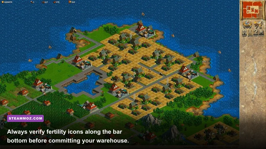 Examining island fertility icons and iron ore deposits in Anno 1602