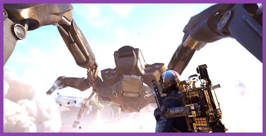 Screenshot of an extraction point with a squad under fire