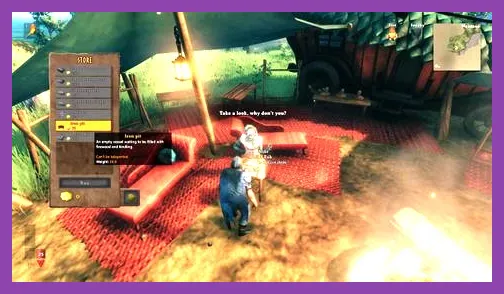 Valheim Hildir NPC merchant camp in the Meadows