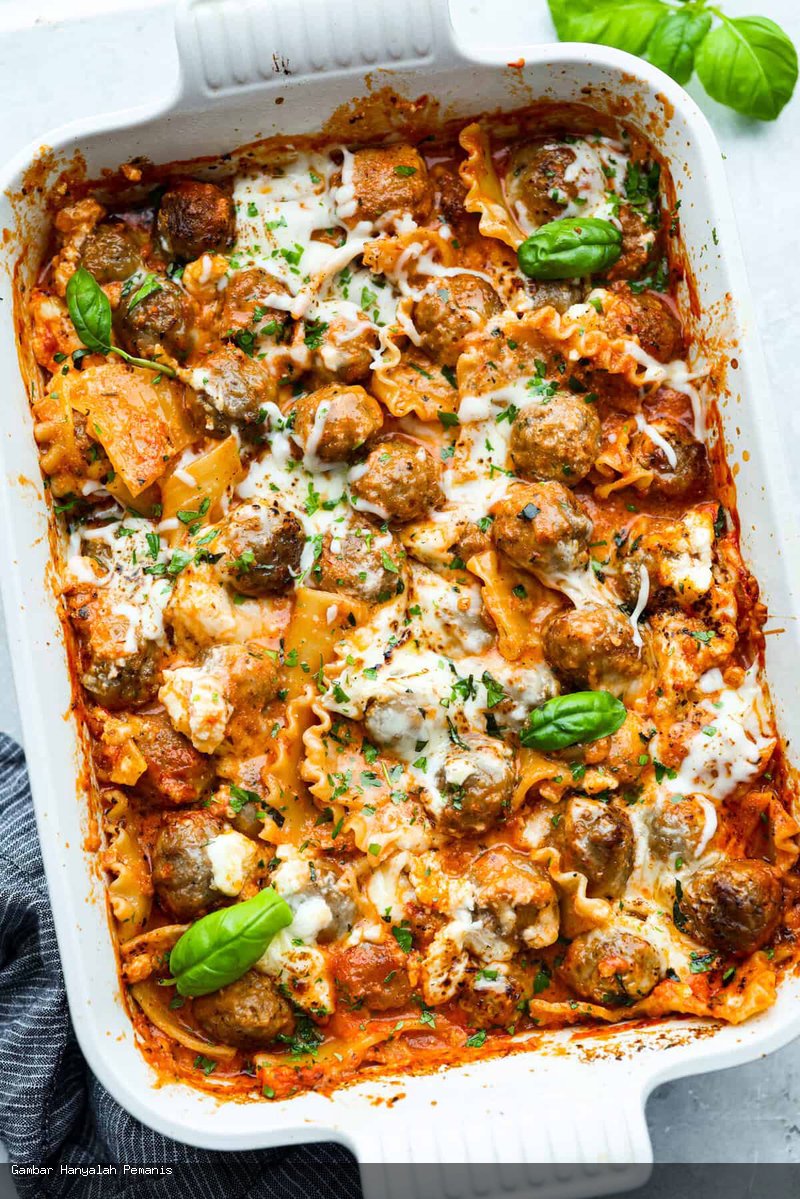 Lazy Meatball Lasagna Praktis: Lasagna Bola Daging Tanpa Ribet