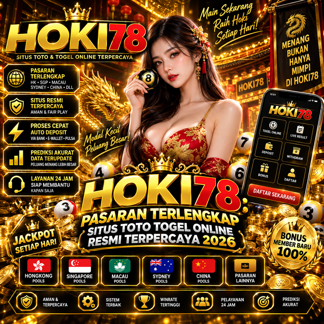 HOKI78: Pasaran Terlengkap Situs Toto Togel Online Resmi Terpercaya 2026