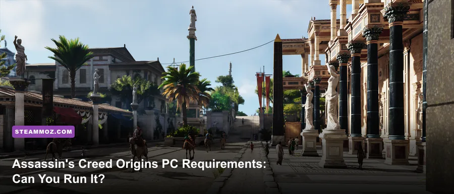 Bayek overlooking Alexandria in Assassin's Creed Origins on PC