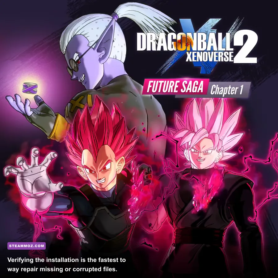 Steam file verification screen for Dragon Ball Xenoverse 2 on PC