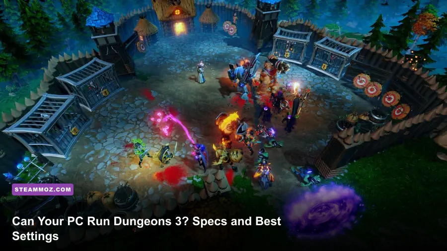 Dungeons 3 dungeon overview with minions and the Evilness resource