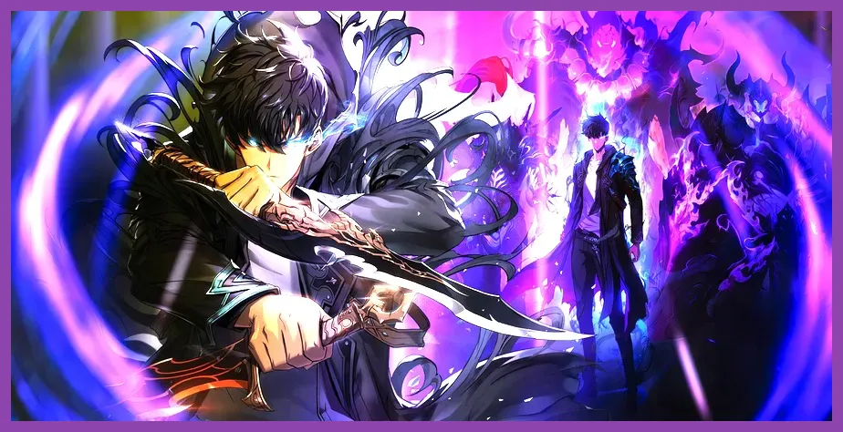 Sung Jinwoo fighting monsters in Solo Leveling Arise action sequence
