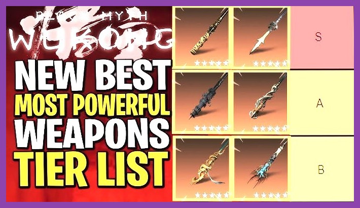 S-tier weapons displayed prominently in Black Myth Wukong inventory