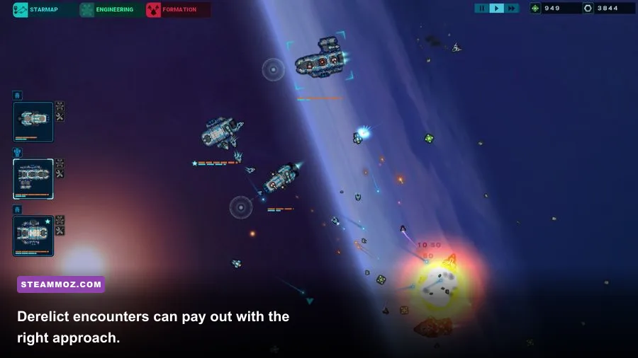 Battlevoid Harbinger abandoned ship event encountered during sector exploration