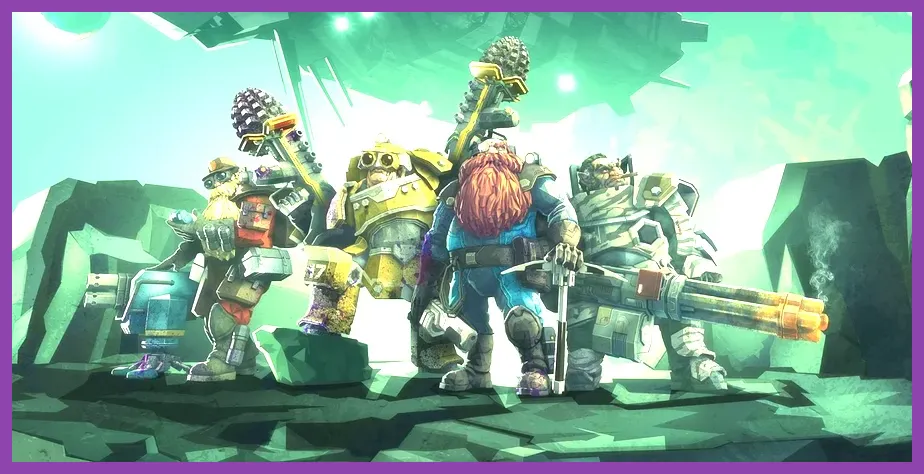 Deep Rock Galactic cave exploration and combat co-op