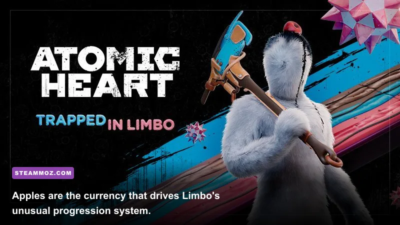 Atomic Heart Trapped in Limbo apple collectible in a colorful platforming level
