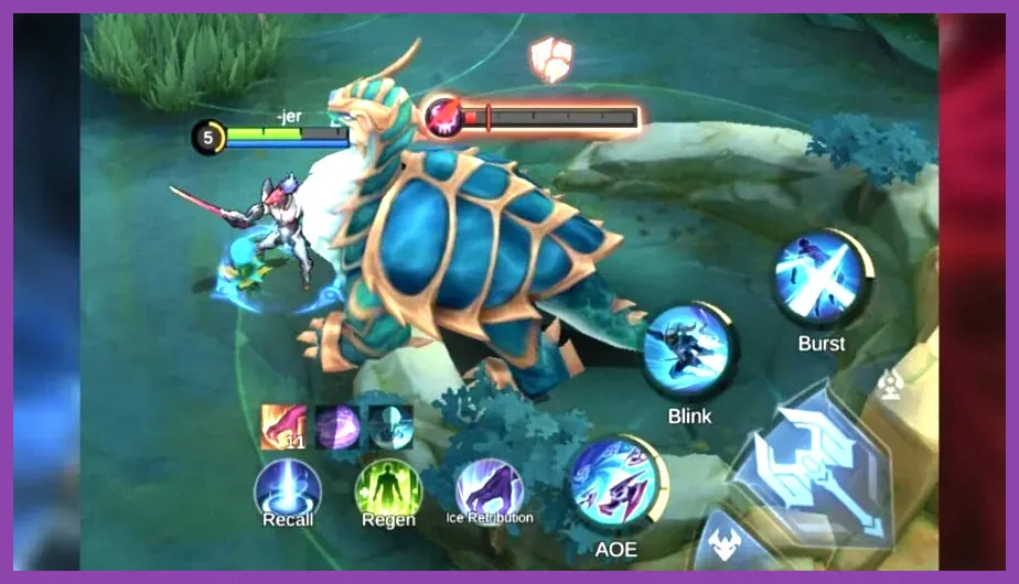 Mobile Legends team contesting the Turtle objective